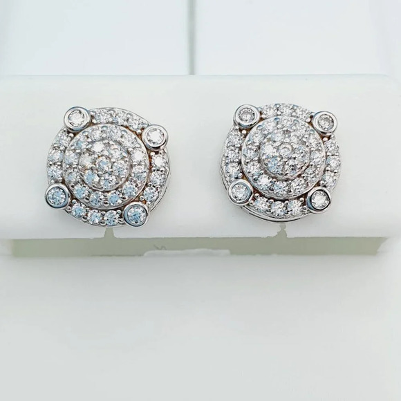 925 Sterling Silver Cubic Zirconia Earrings, U19254780 - Picture 1 of 11
